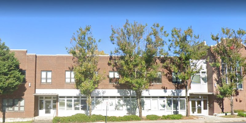 Exterior view of the rehab facility building  from the street.