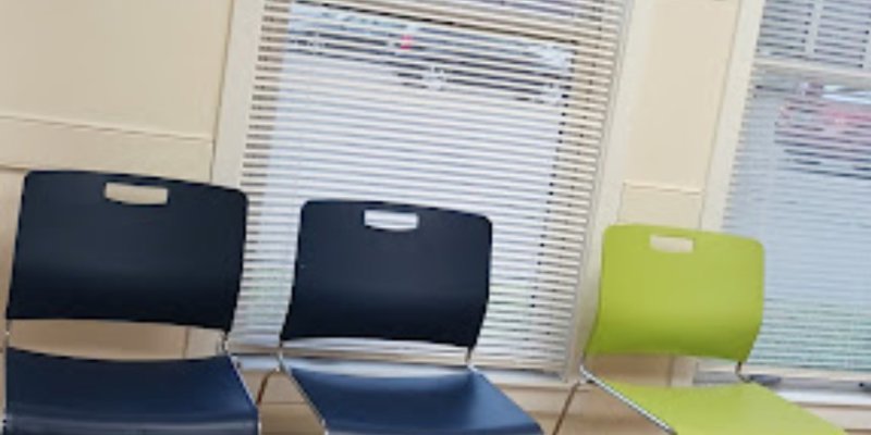 Comfortable seating area in the rehab center's entrance