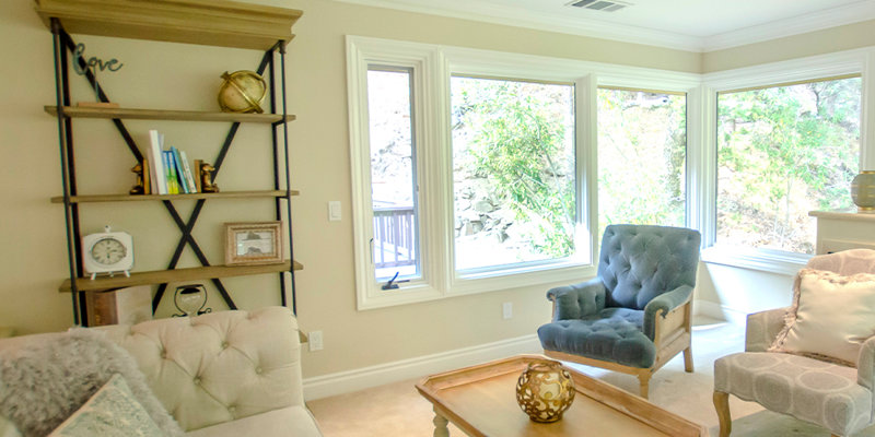 Lounge with seating and a table.